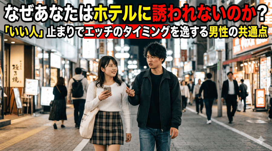 なぜあなたはホテルに誘れないのか？「いい人」止まりでエッチのタイミングを逸する男性の共通点